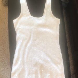 White sequins top